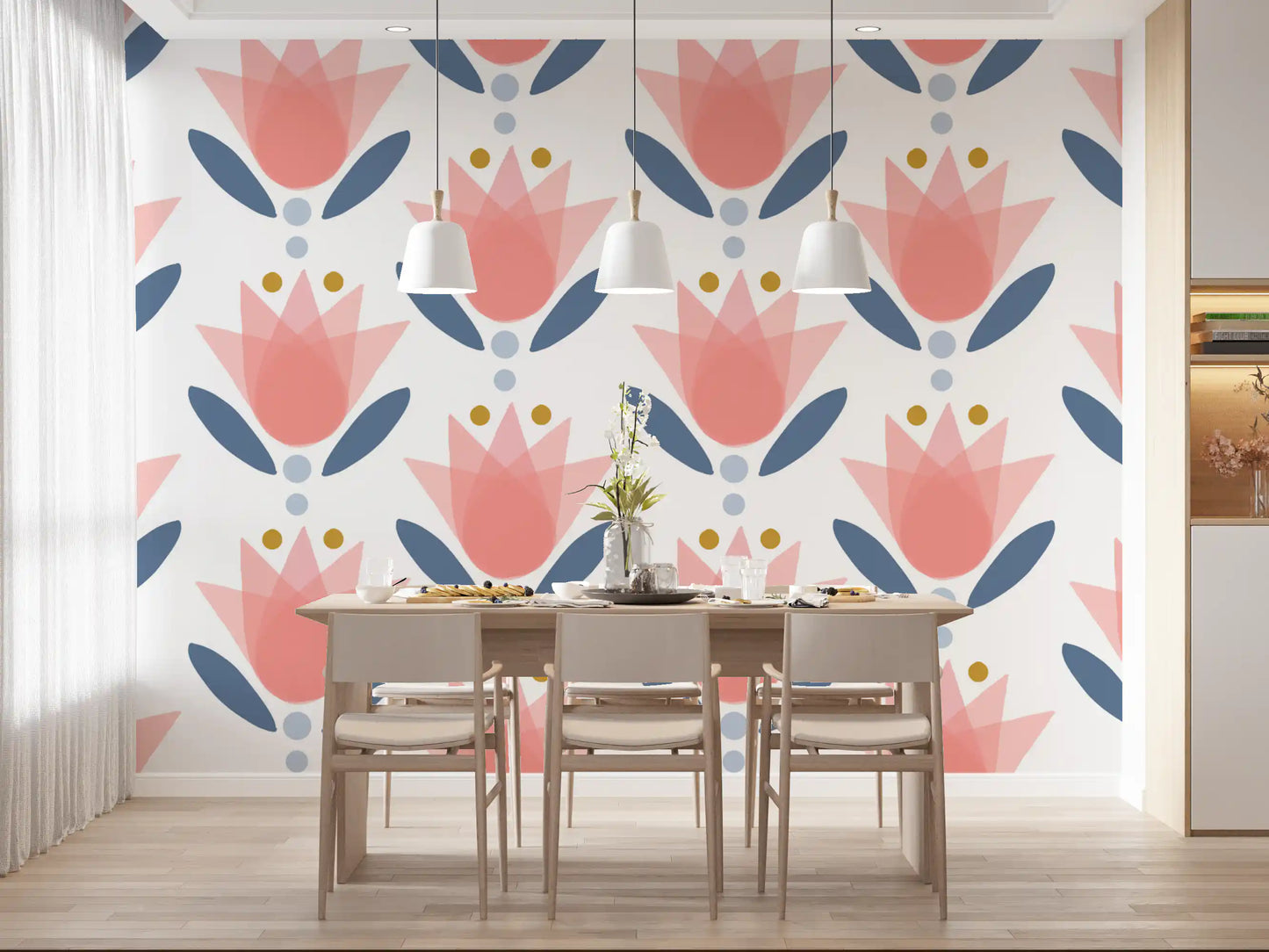 Soft Floral Serenity Wallpaper⁠