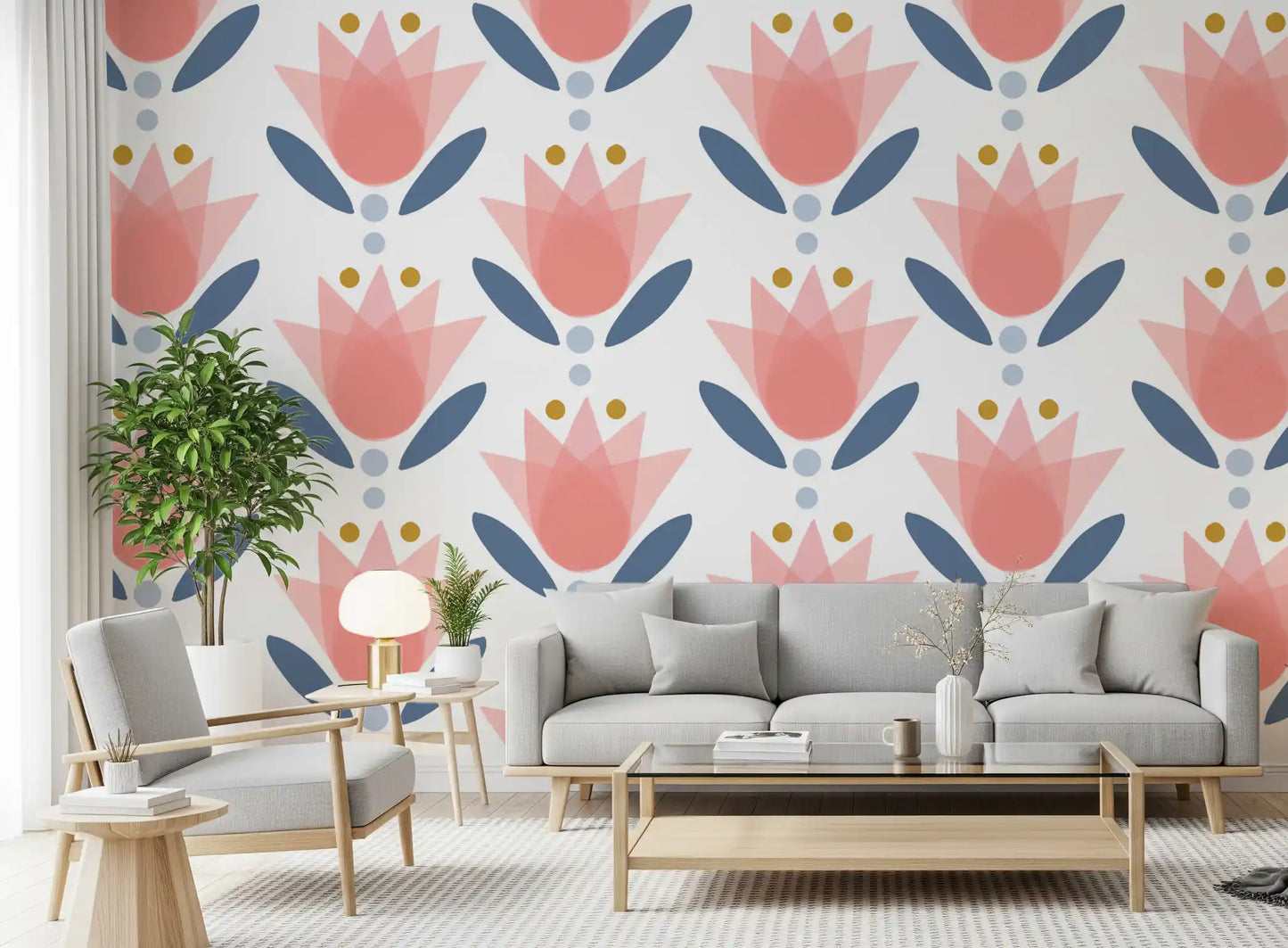 Soft Floral Serenity Wallpaper⁠