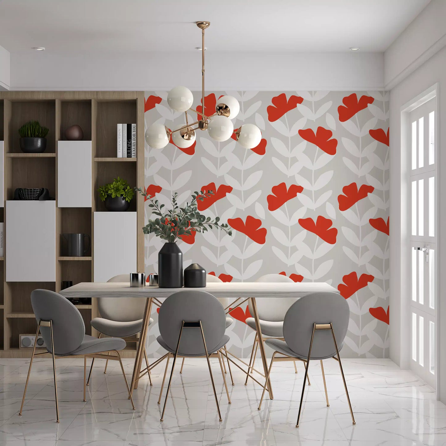 Red Peony Wallpaper⁠