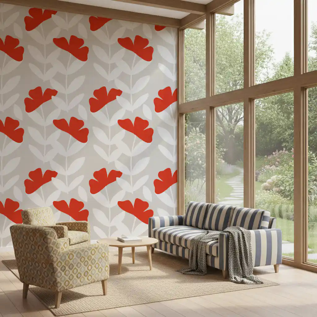 Red Peony Wallpaper⁠