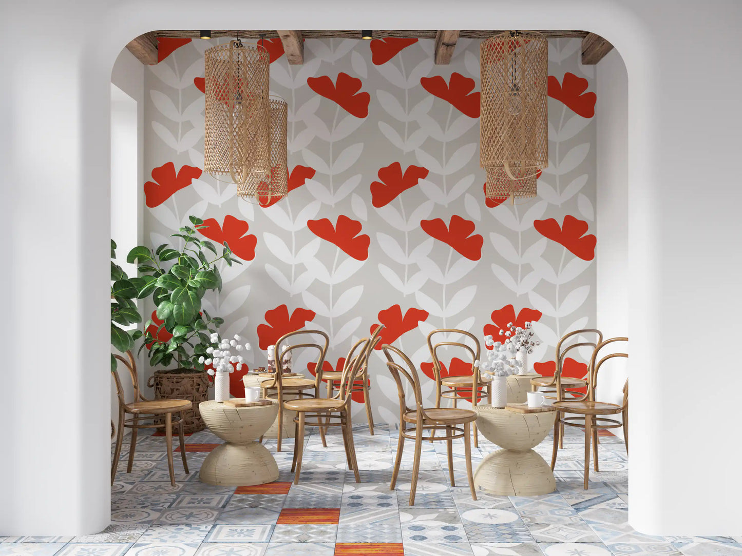 Red Peony Wallpaper⁠