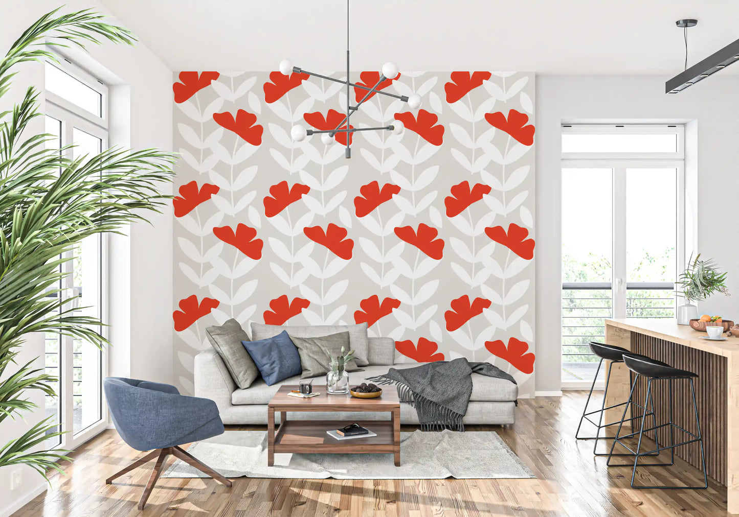 Red Peony Wallpaper⁠