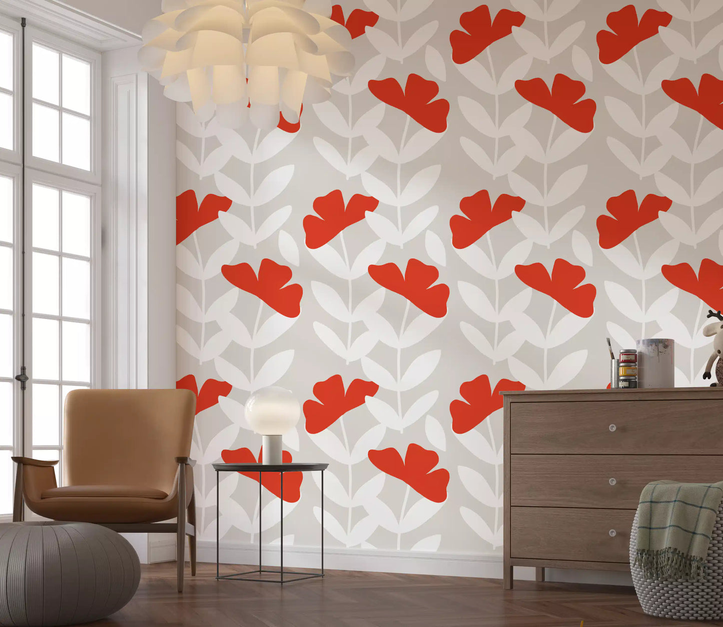 Red Peony Wallpaper⁠