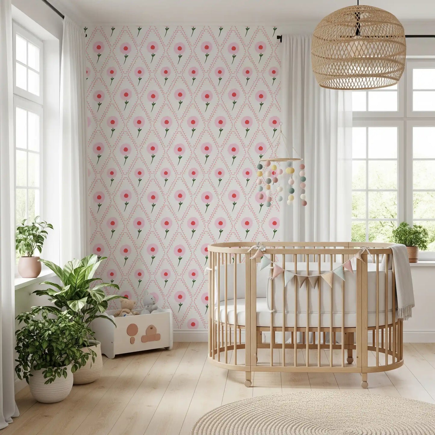 Cottage Roses Wallpaper⁠