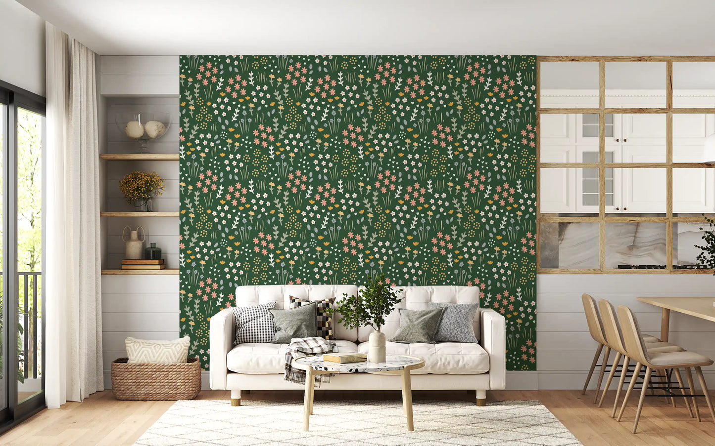 Evergreen Floral Wallpaper⁠