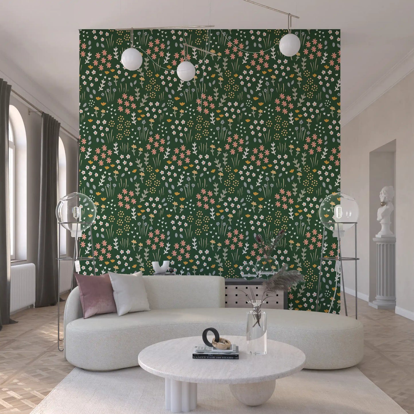 Evergreen Floral Wallpaper⁠