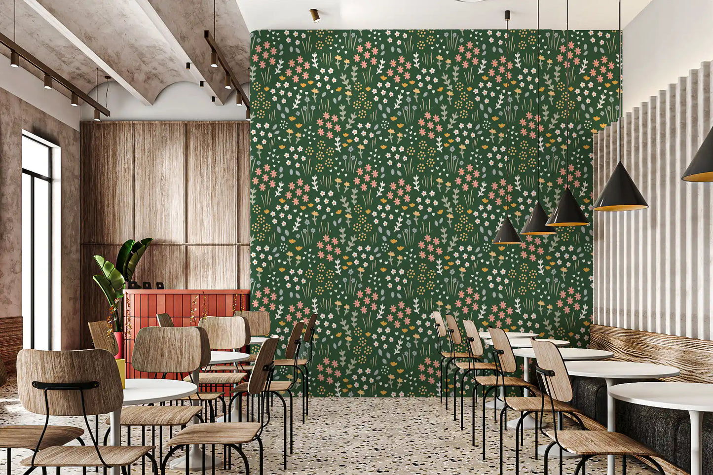 Evergreen Floral Wallpaper⁠