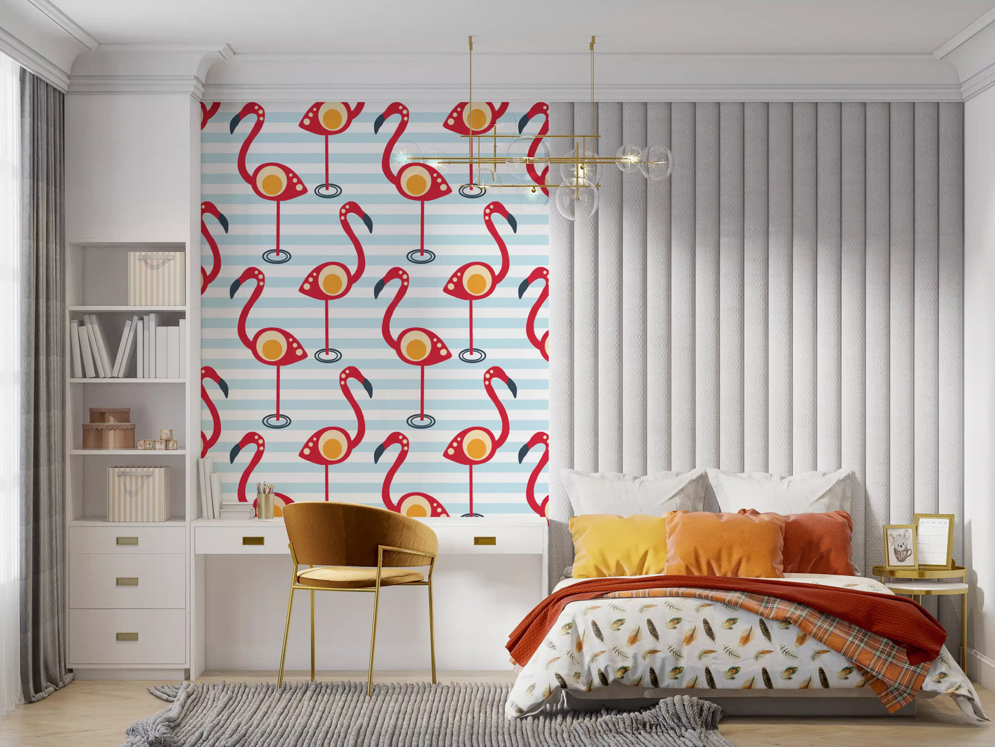 Retro Flamingo Fun Wallpaper⁠