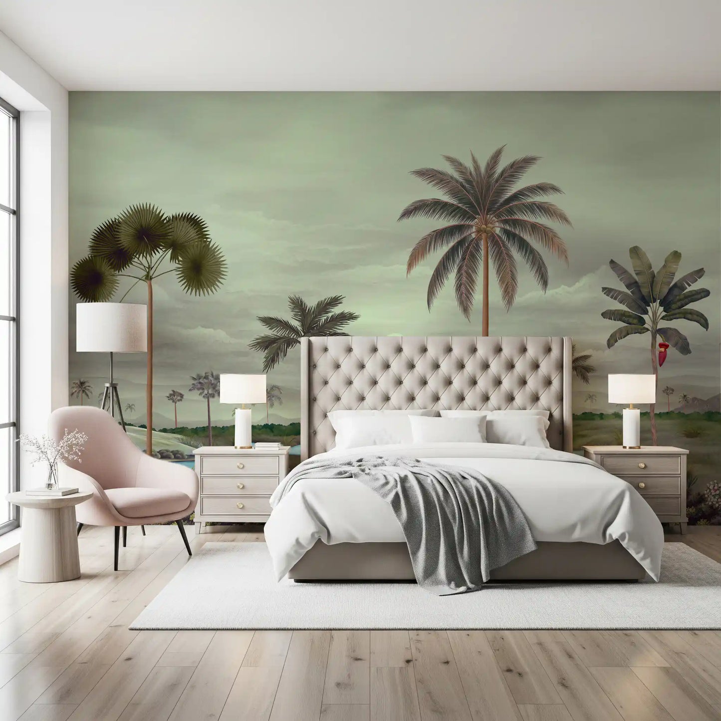 Tropical Serenity Riverbanks Wall Mural