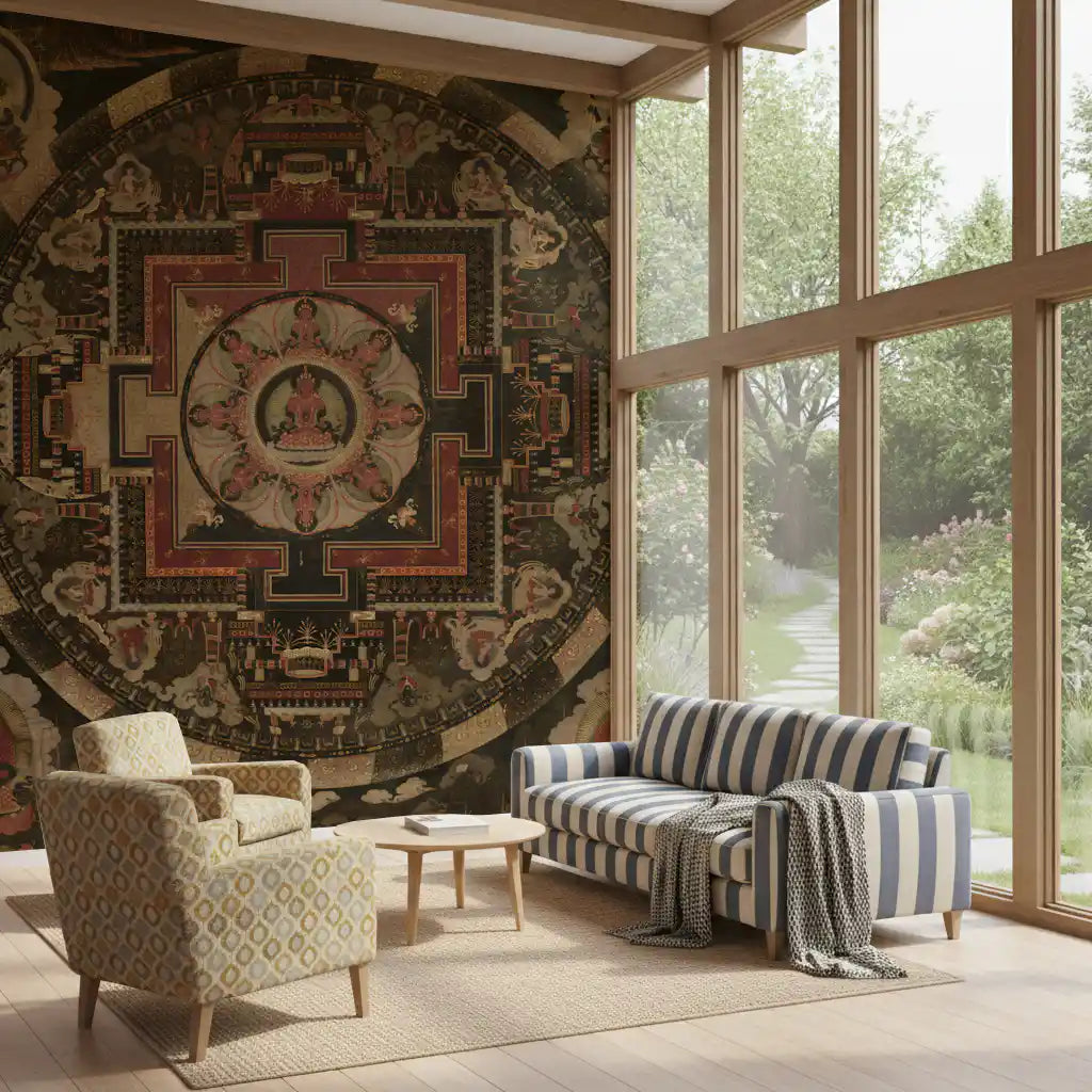 Sacred Mandala Tapestry Wall Mural