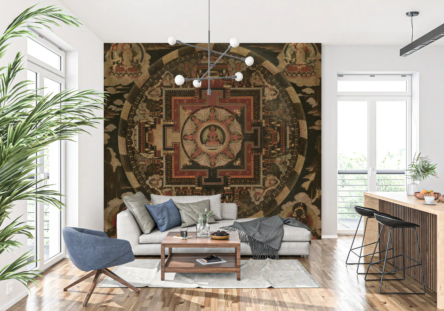 Sacred Mandala Tapestry Wall Mural