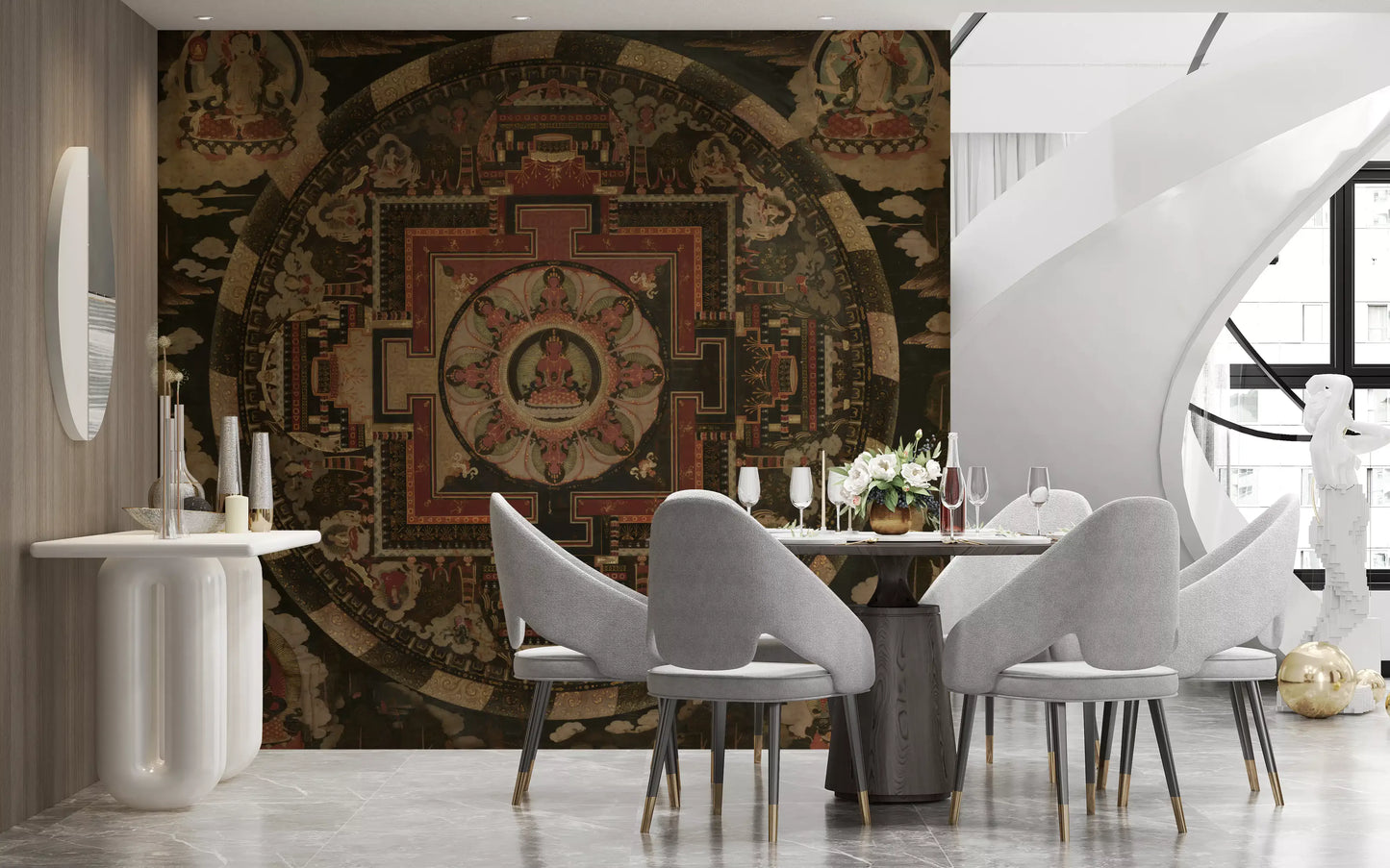 Sacred Mandala Tapestry Wall Mural