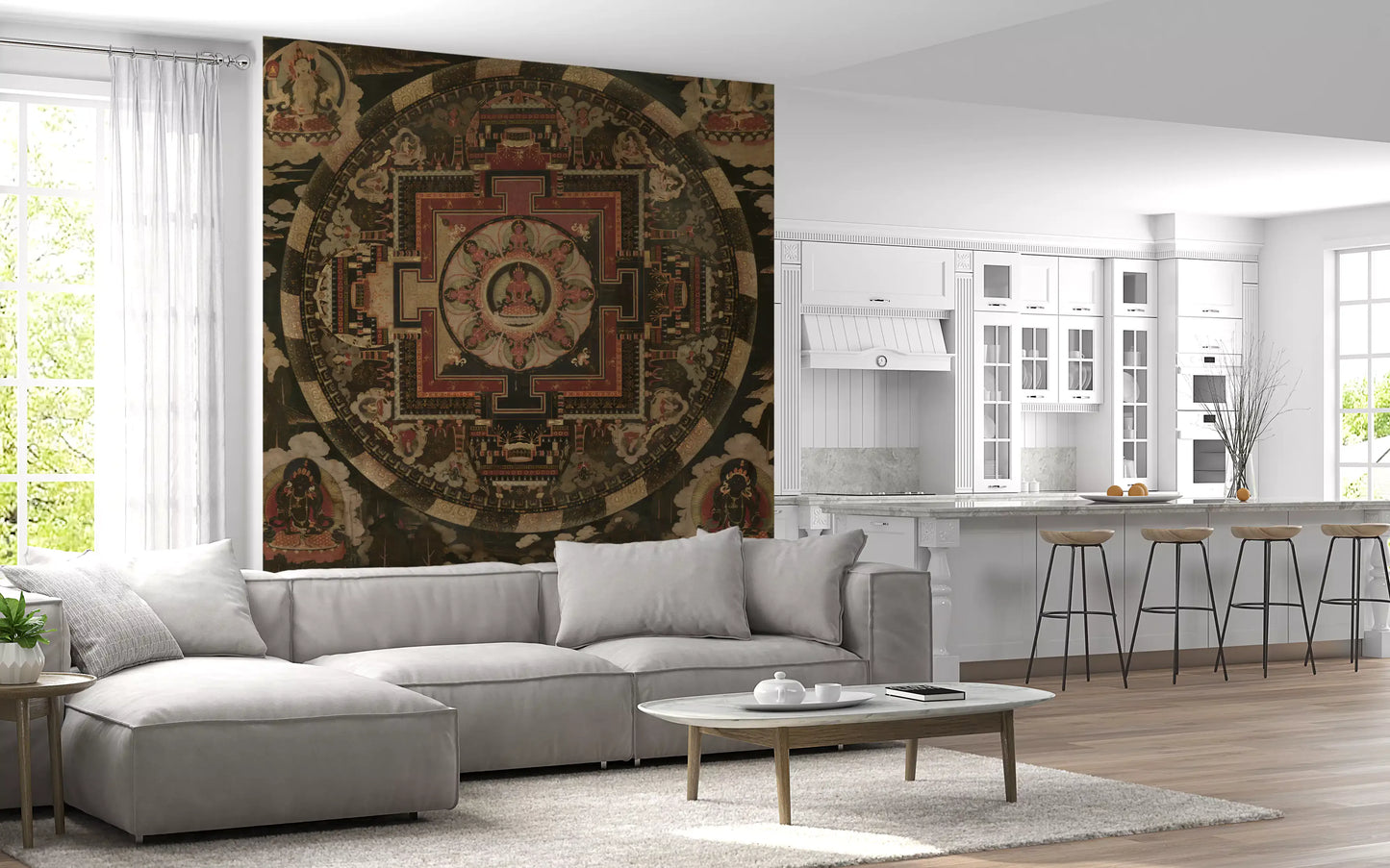 Sacred Mandala Tapestry Wall Mural