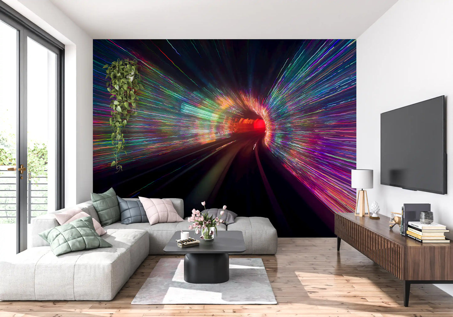 Warp Speed Lights Wall Mural