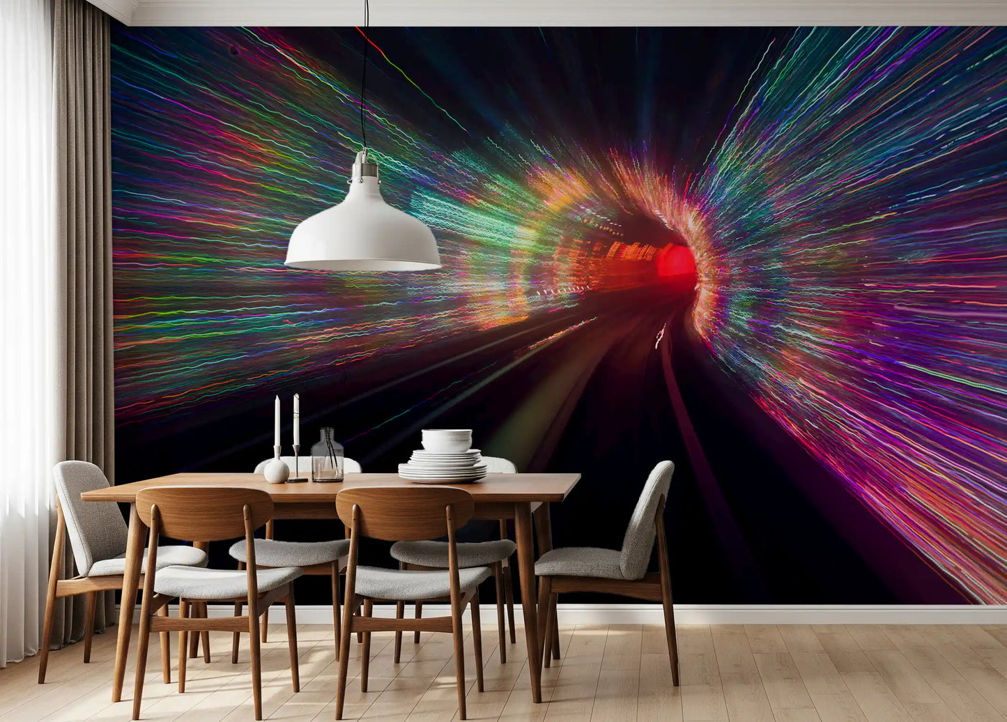 Warp Speed Lights Wall Mural