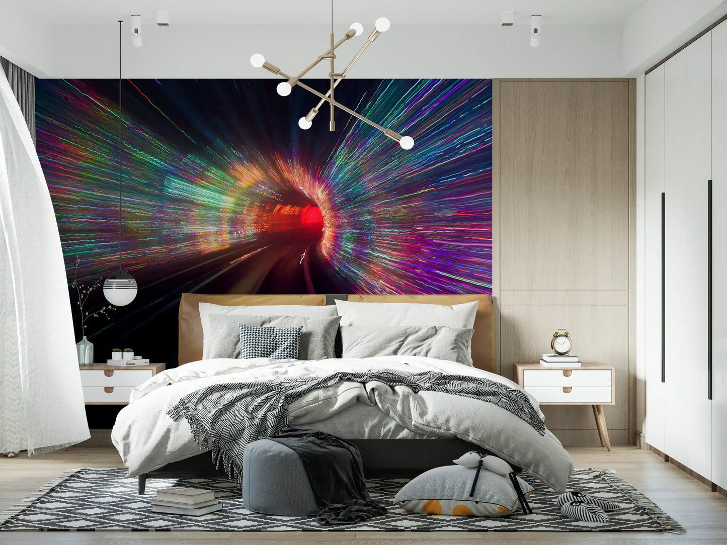Warp Speed Lights Wall Mural