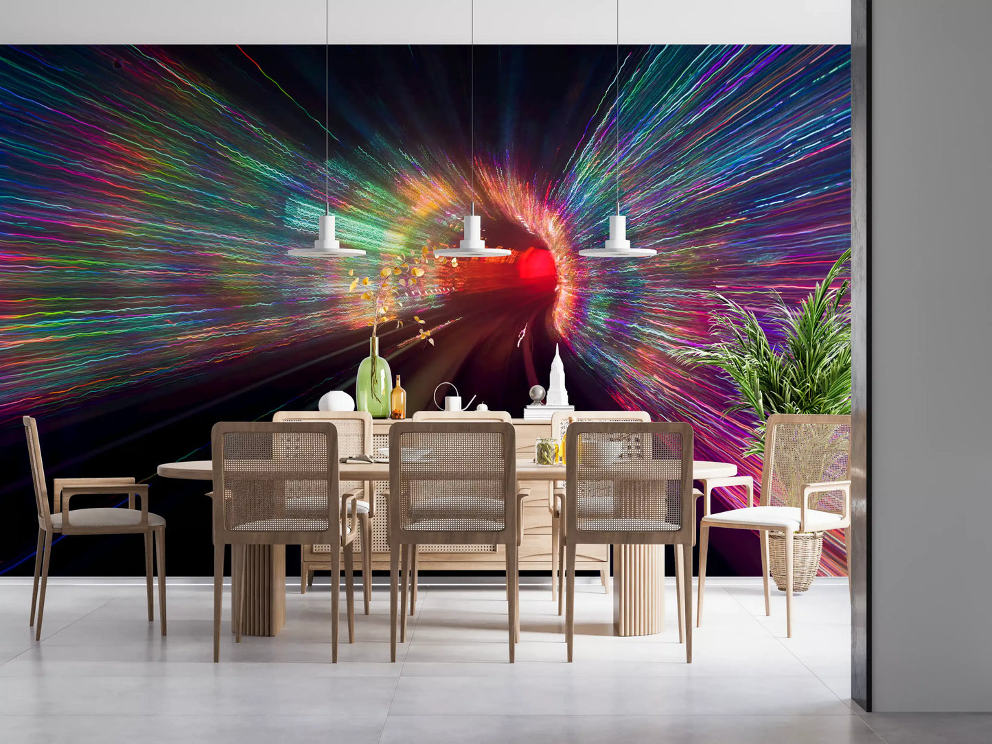 Warp Speed Lights Wall Mural