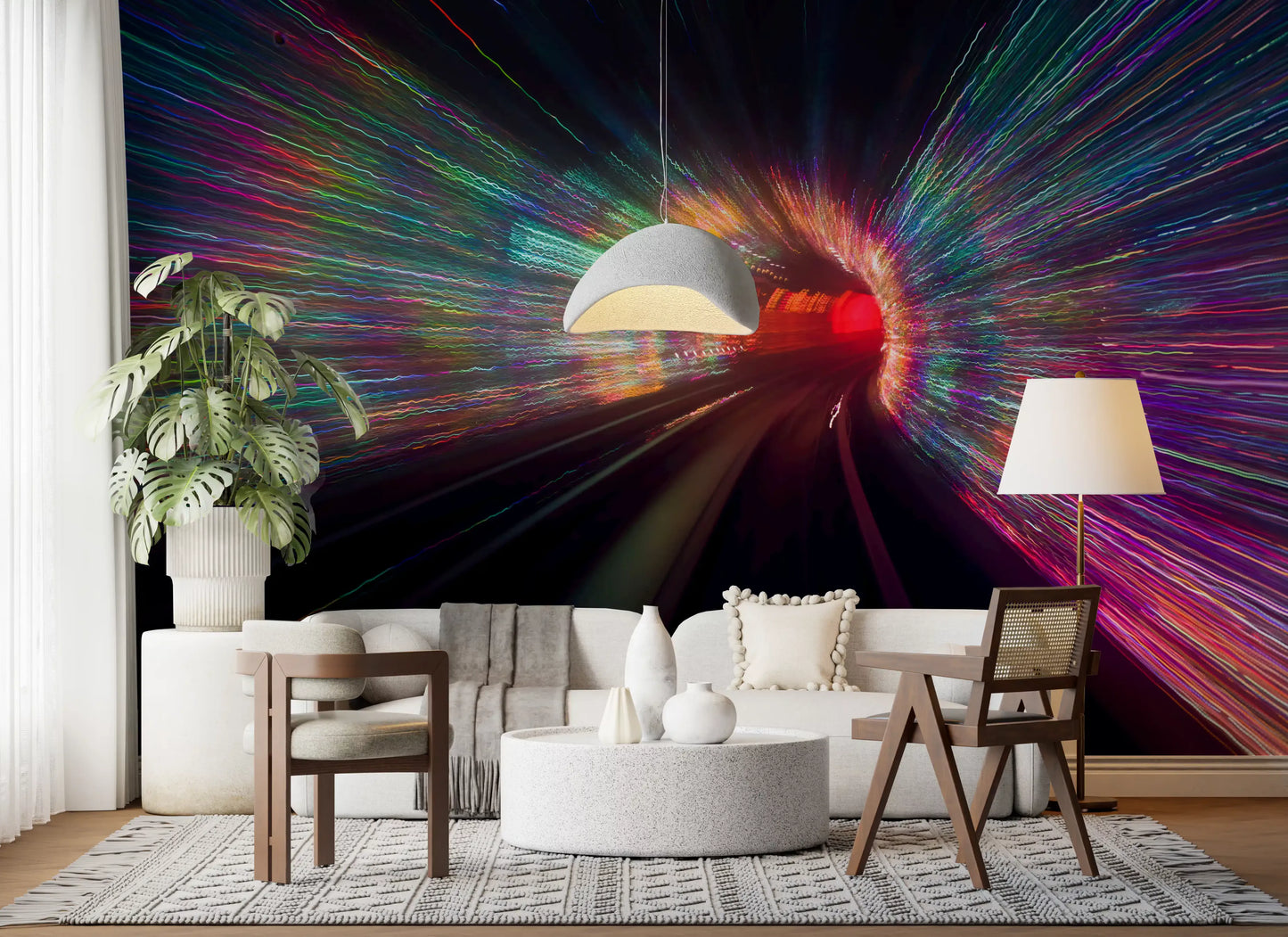 Warp Speed Lights Wall Mural