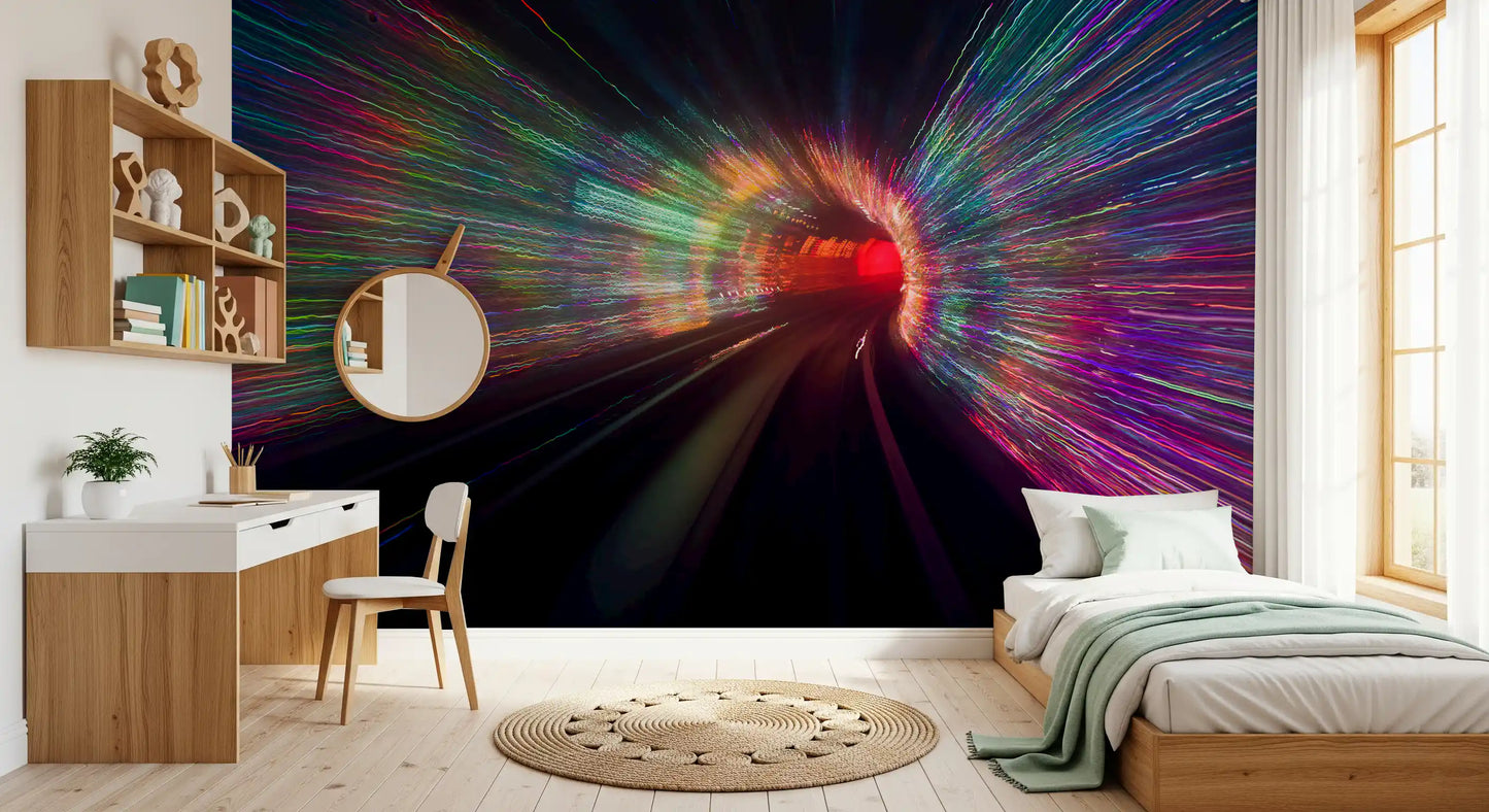 Warp Speed Lights Wall Mural