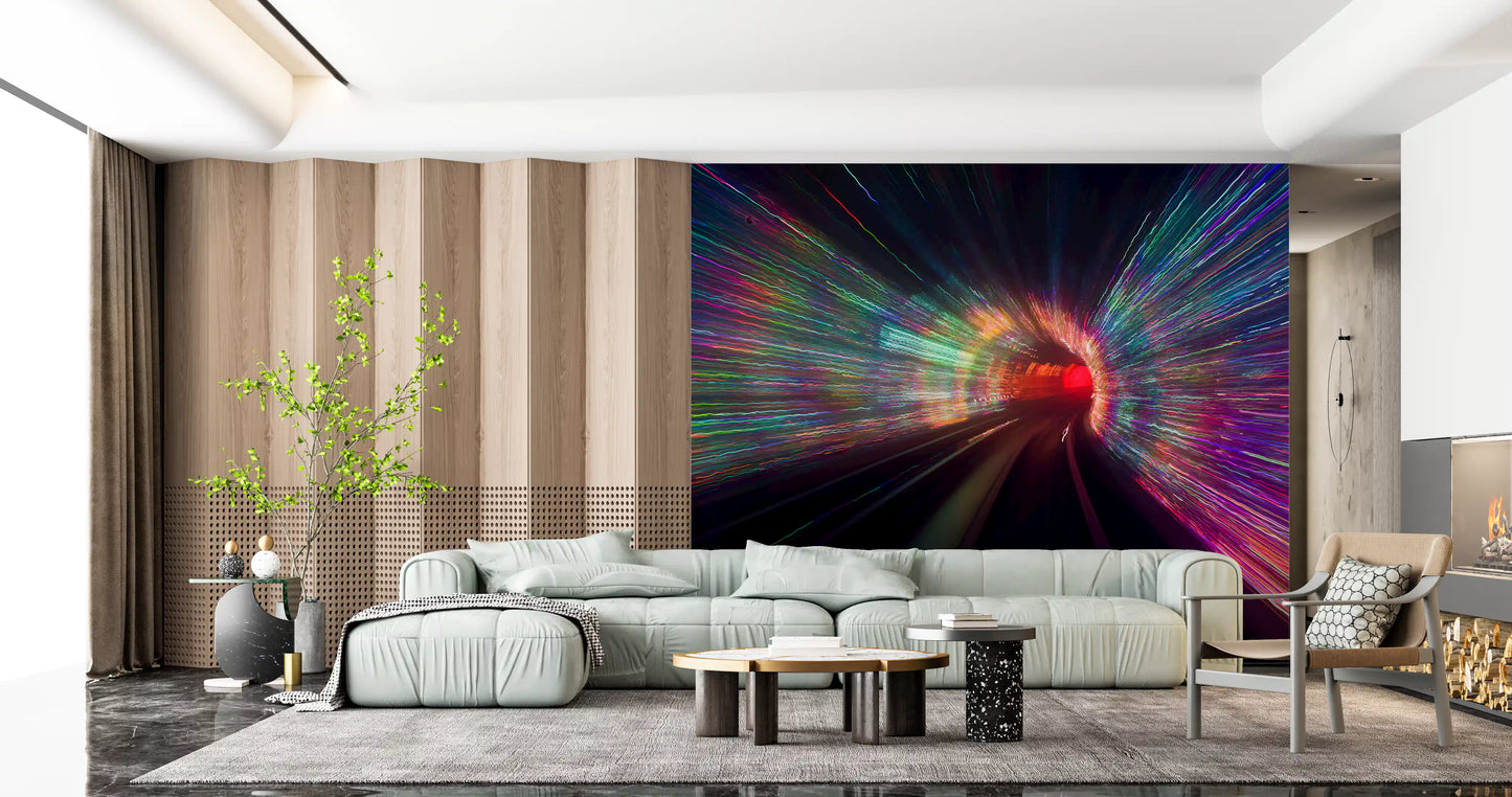 Warp Speed Lights Wall Mural
