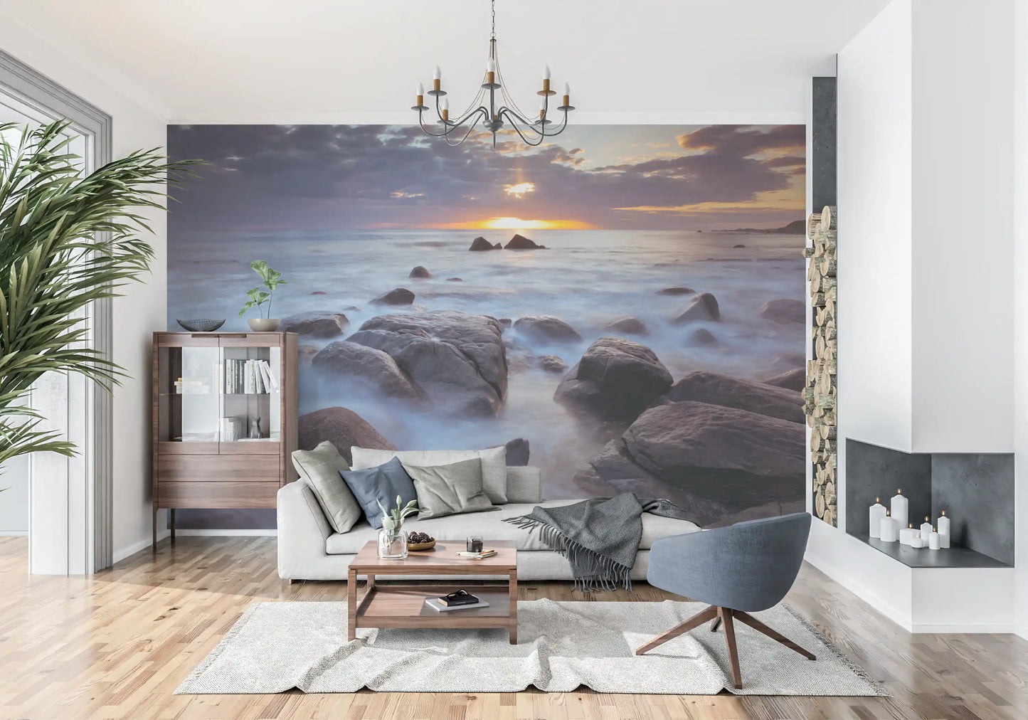 Lofoten's Rocky Coastal Splendor Wall Mural