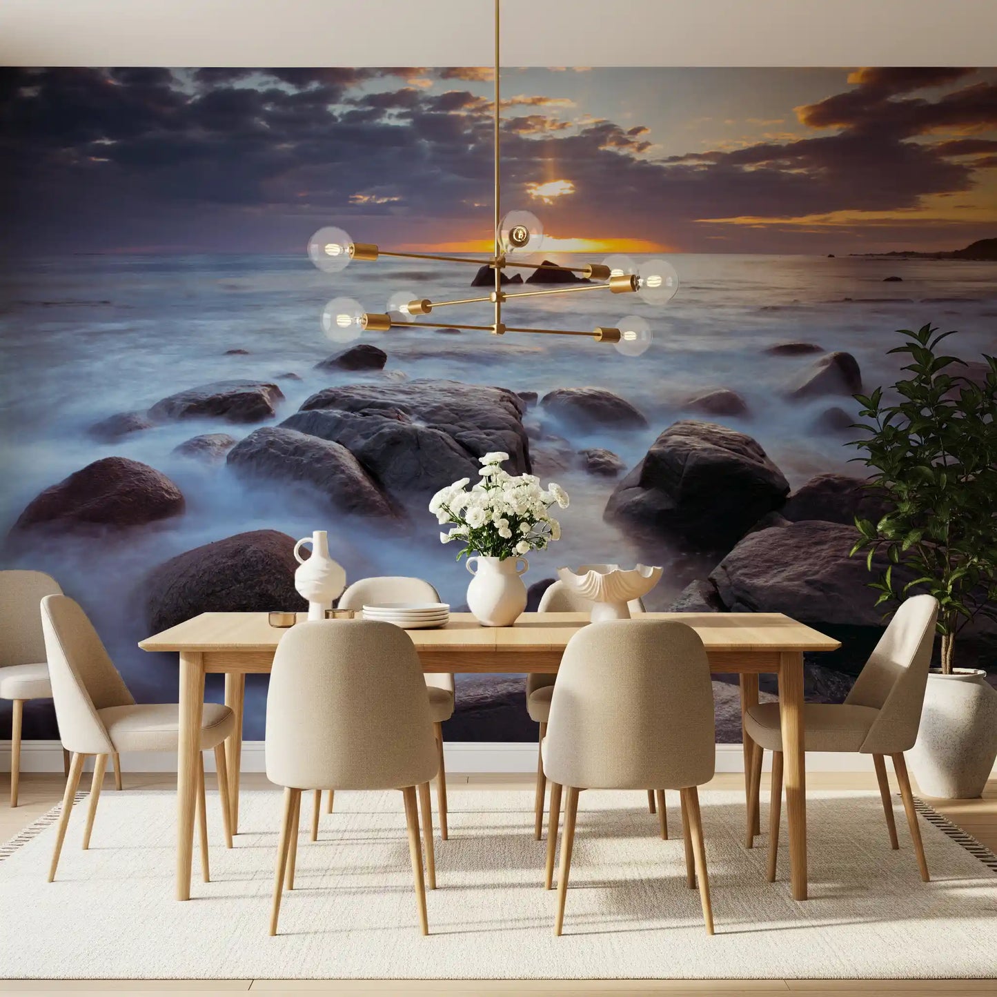 Lofoten's Rocky Coastal Splendor Wall Mural
