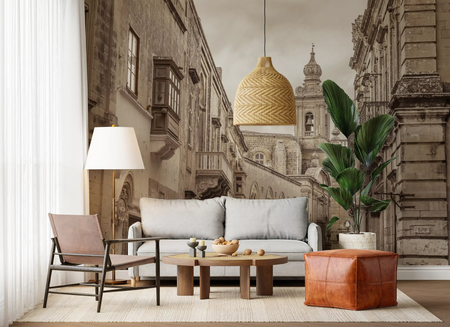 Mdina: Echoes of Stone and Spire Wall Mural