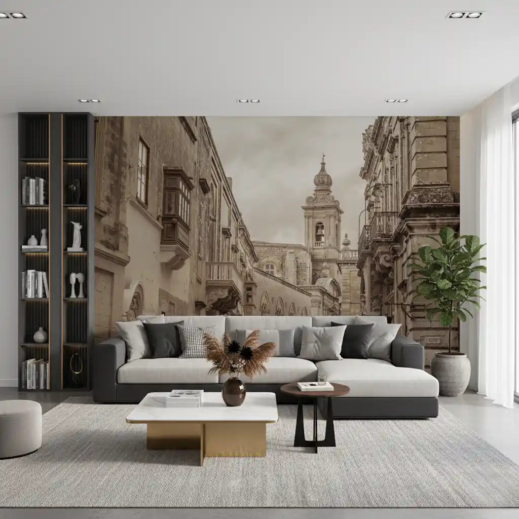 Mdina: Echoes of Stone and Spire Wall Mural