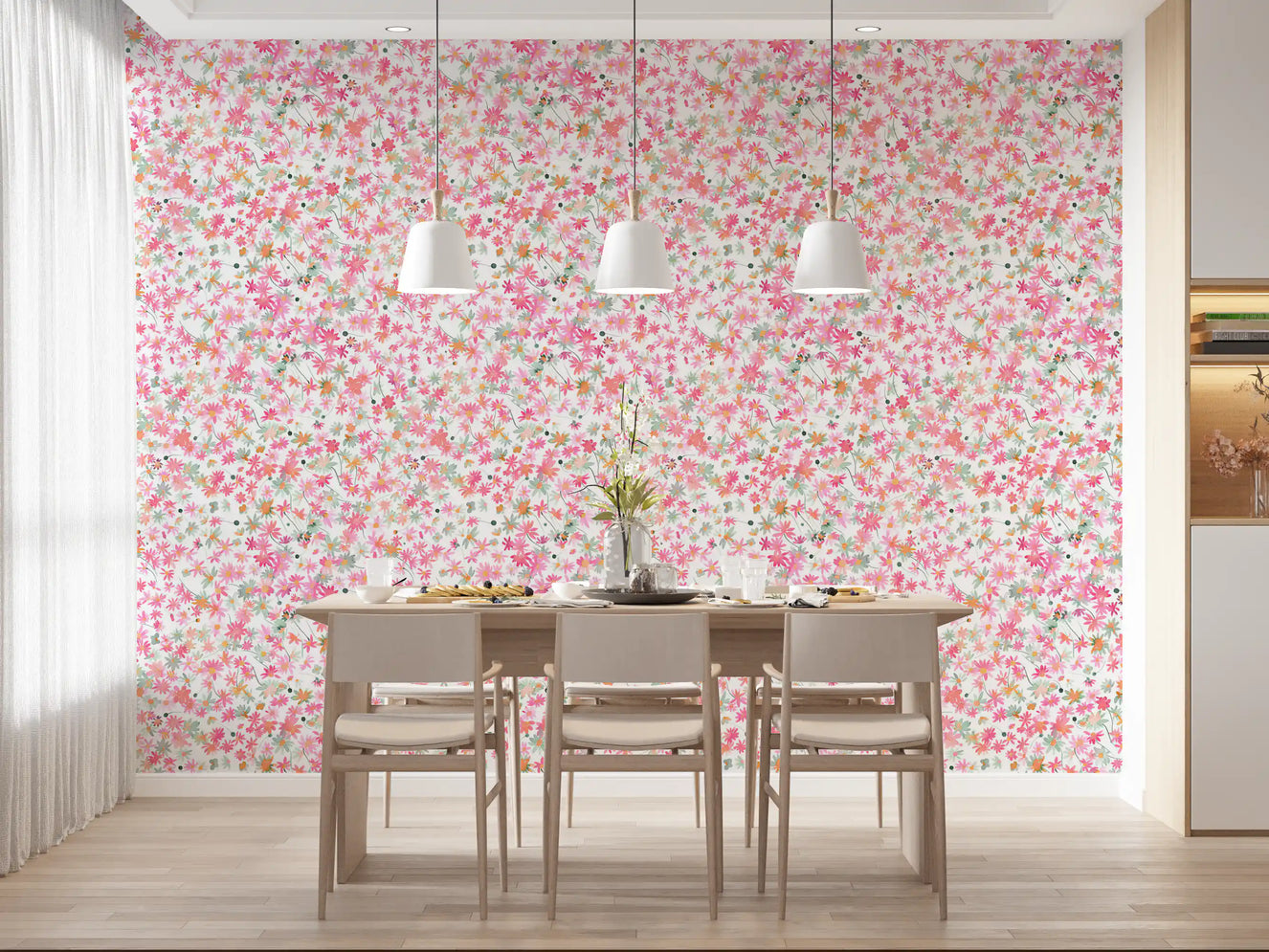 Watercolor Daisy Dance Wallpaper⁠