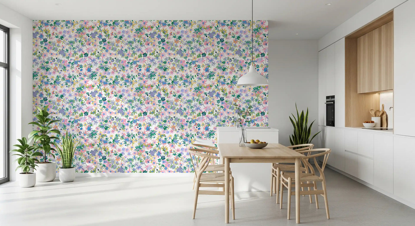 Dreamy Meadow Blooms Wallpaper⁠