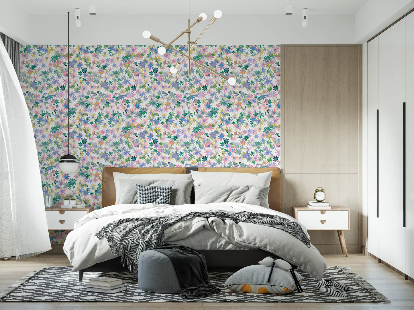 Dreamy Meadow Blooms Wallpaper⁠