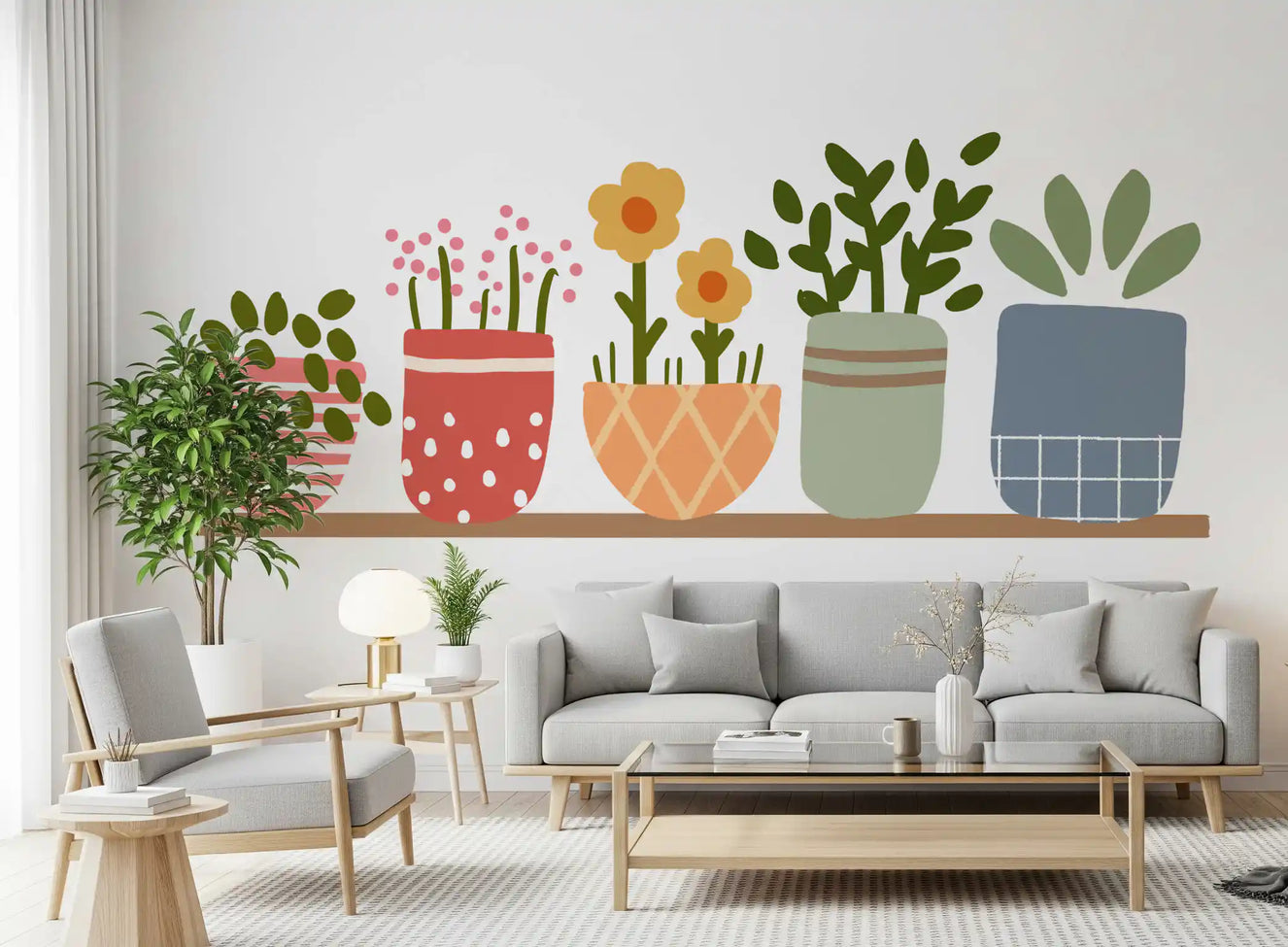Garden Shelves Wall Mural