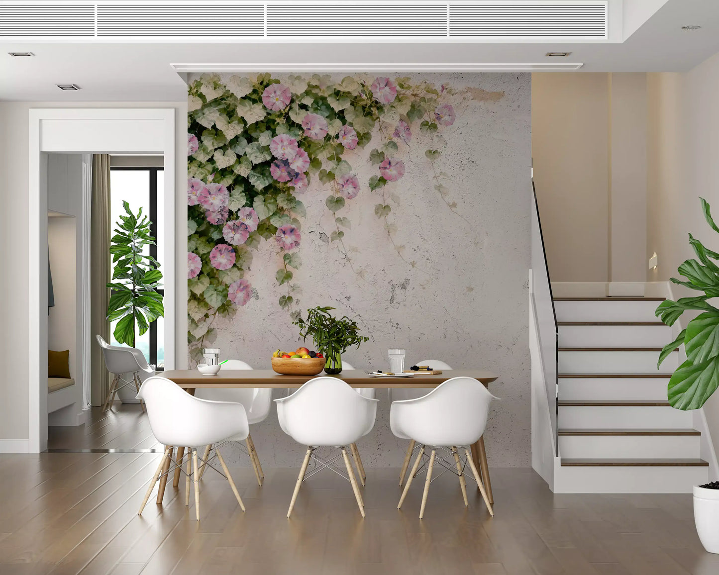Blush Vines, Rustic Charm Wall Mural