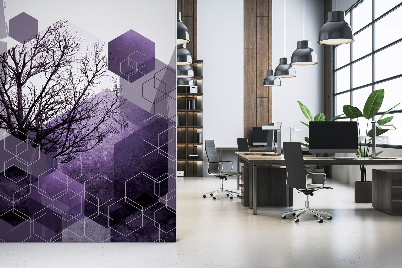 Shadowed Geometry Wall Mural