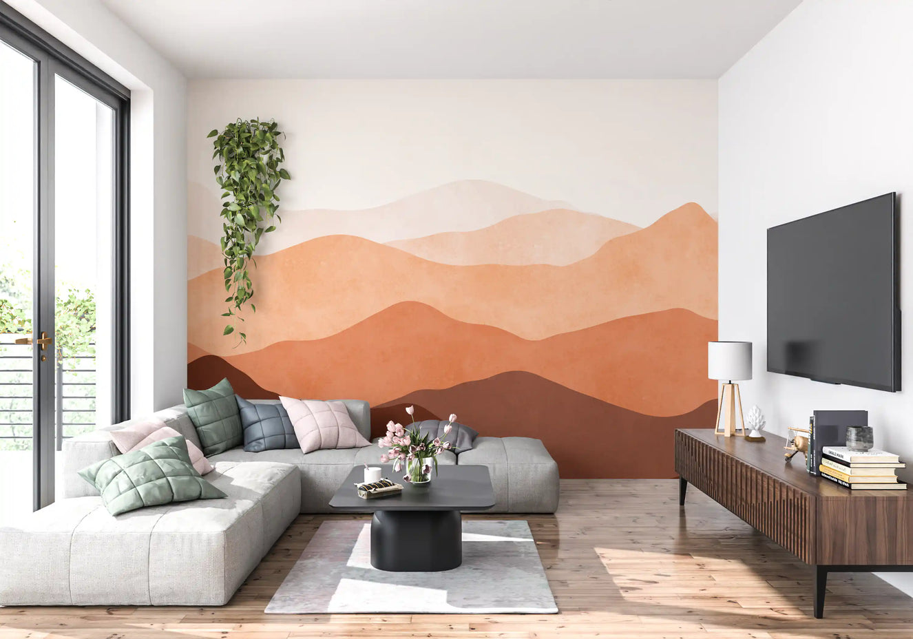 Earthy Ridge Panorama Wall Mural