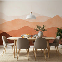 Contemporary Ridge graphic wall mural displaying natural tan and brown hills., GD10260