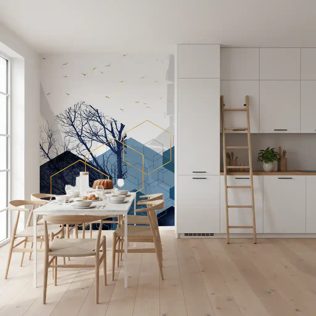 Azure Geometry 2 Wall Mural