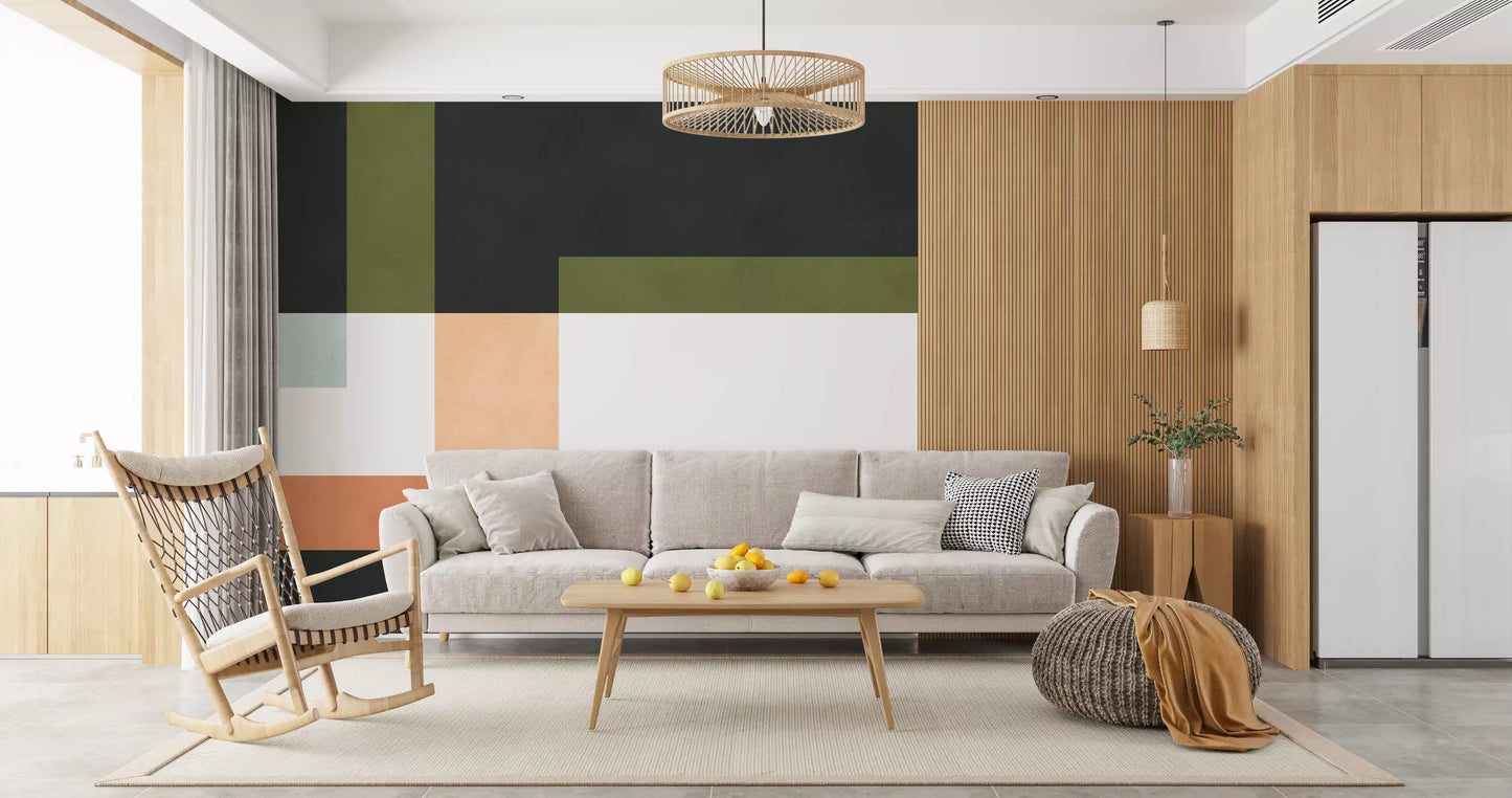 Geometric Layers Wall Mural