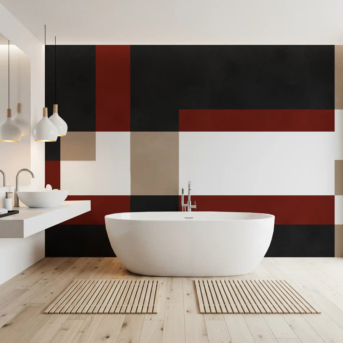 Bold Block Fusion Wall Mural