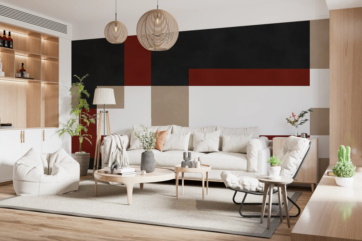Bold Block Fusion Wall Mural