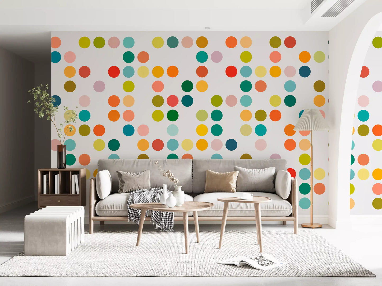 Mid-Century Dot Medley Wall Mural