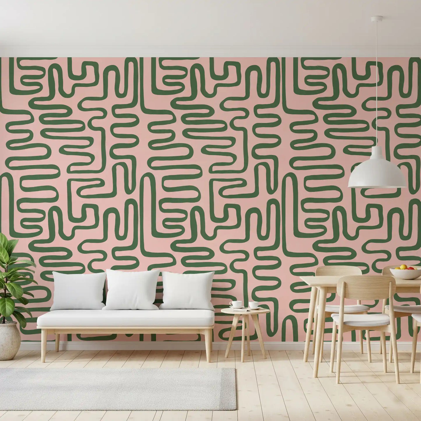 Soft Flow Maze Wall Mural