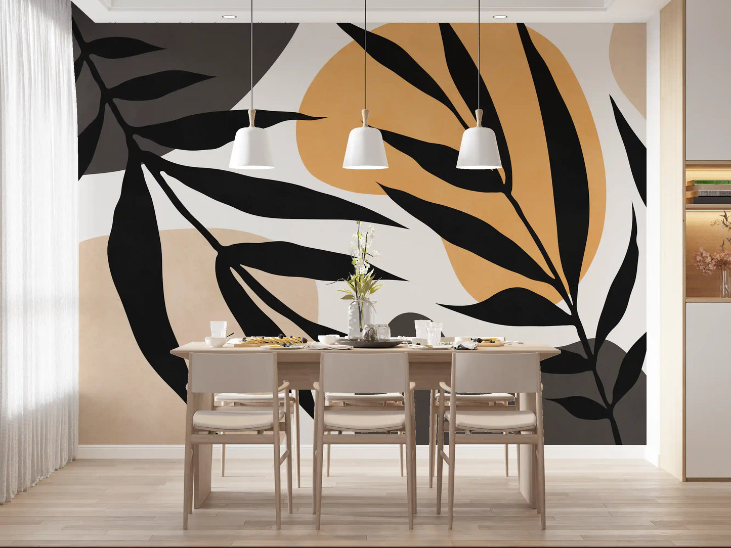 Organic Silhouette Art Wall Mural