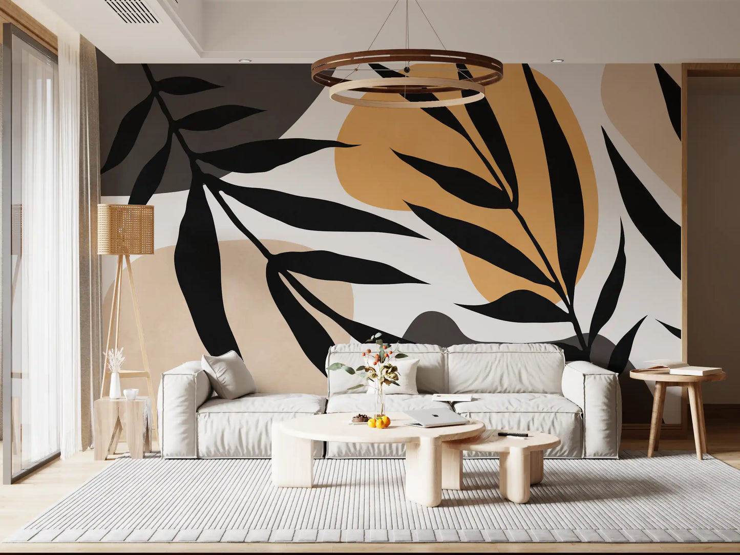 Organic Silhouette Art Wall Mural
