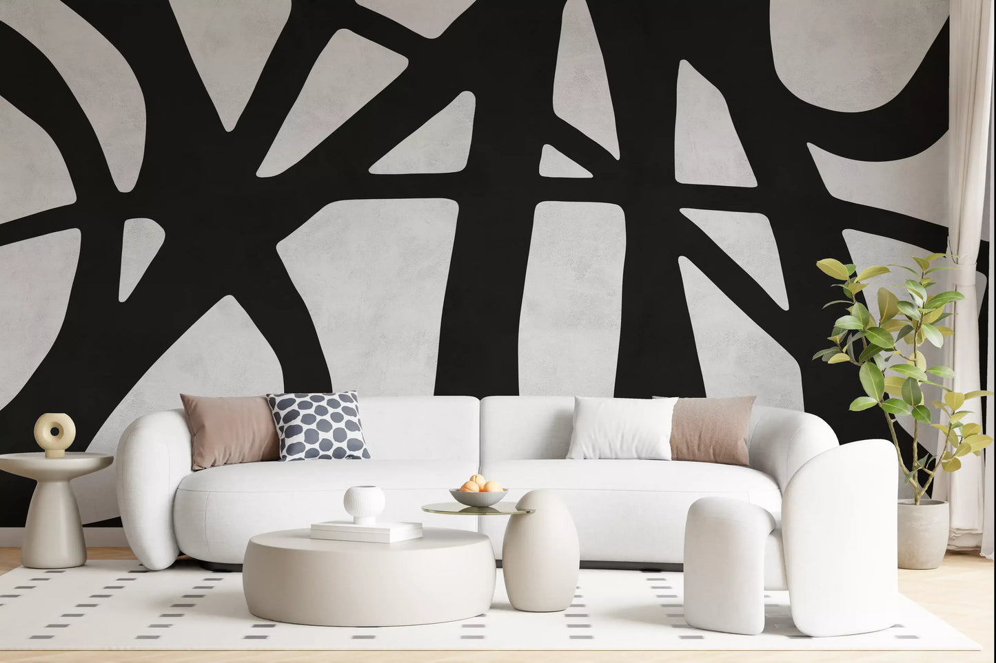 Monochrome Flow Wall Mural