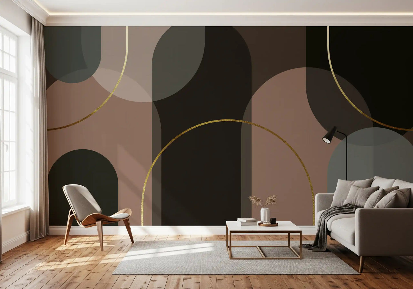 Golden Arches in Muted Hues Wall Mural