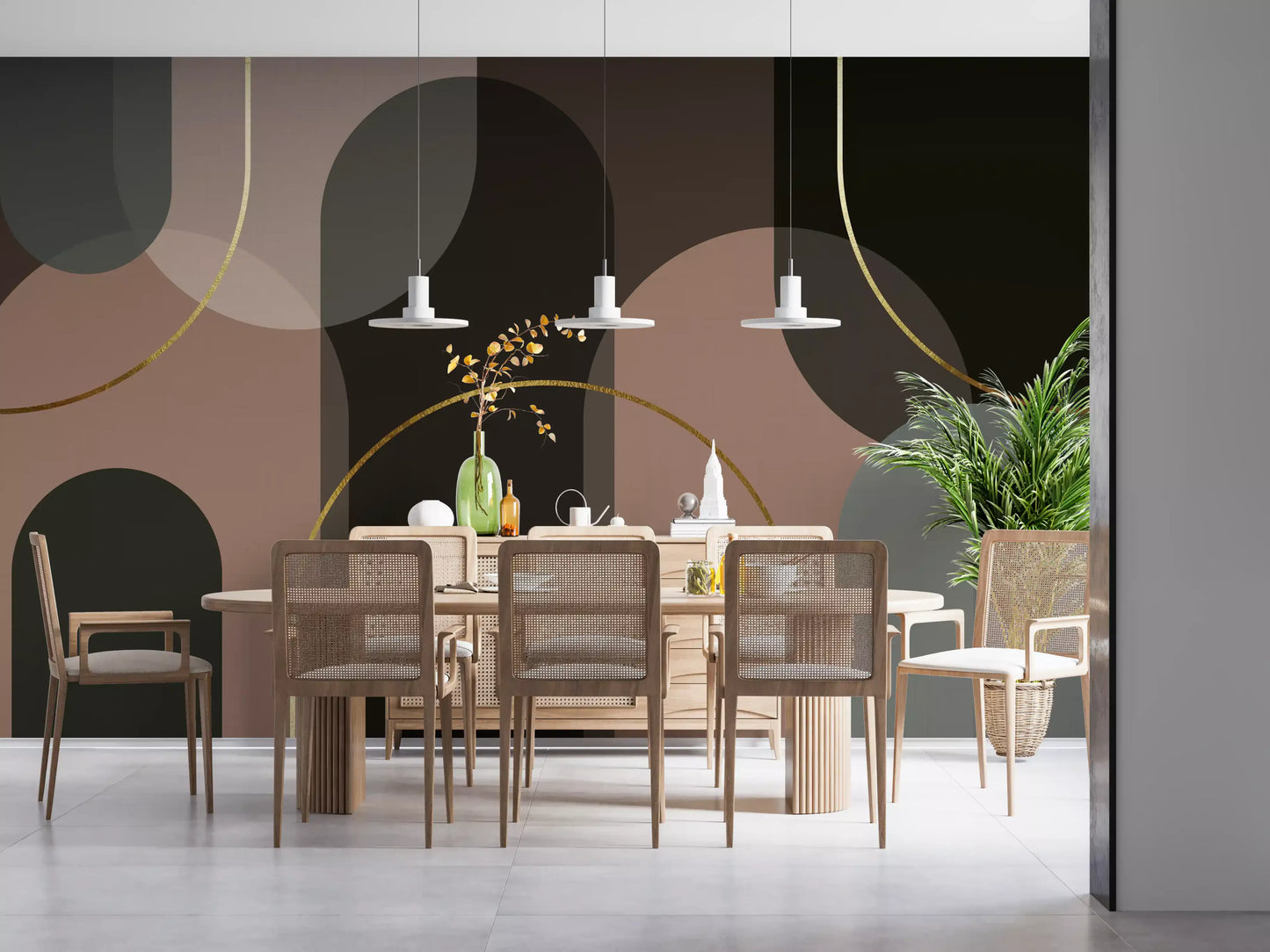 Golden Arches in Muted Hues Wall Mural