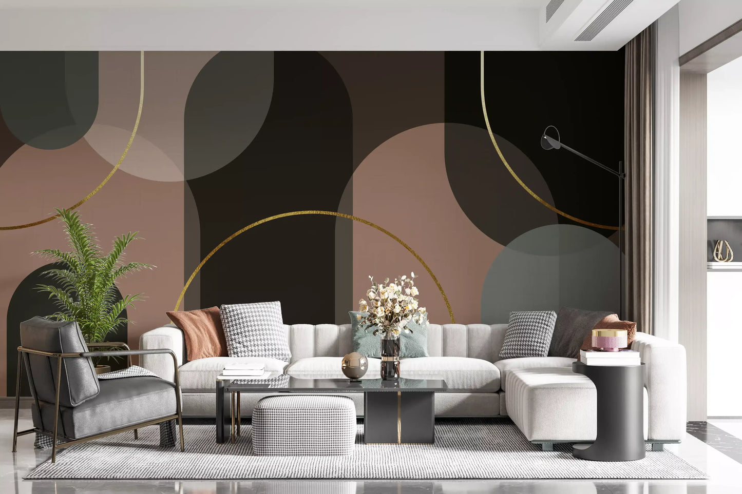 Golden Arches in Muted Hues Wall Mural