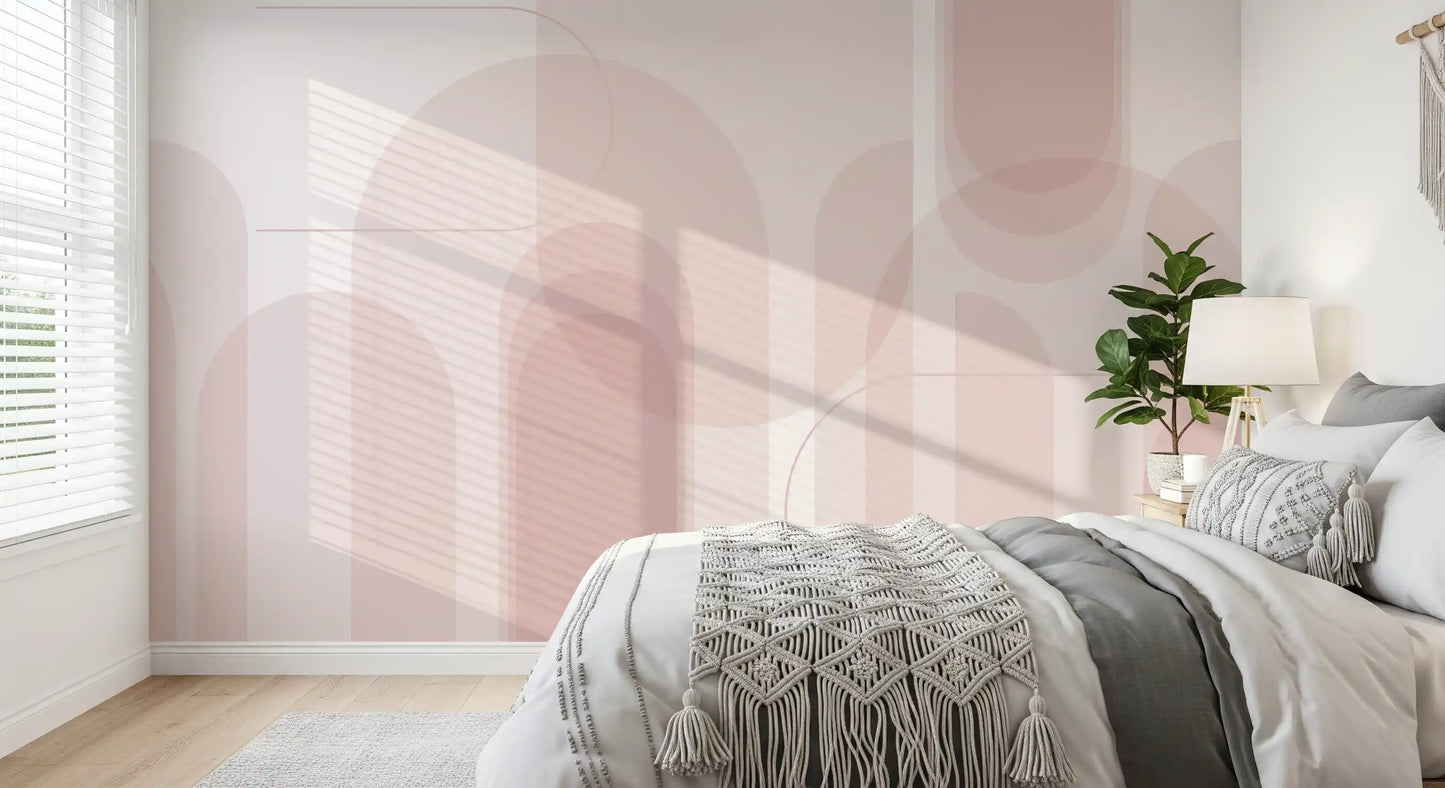 Blush Arc Flow Wall Mural