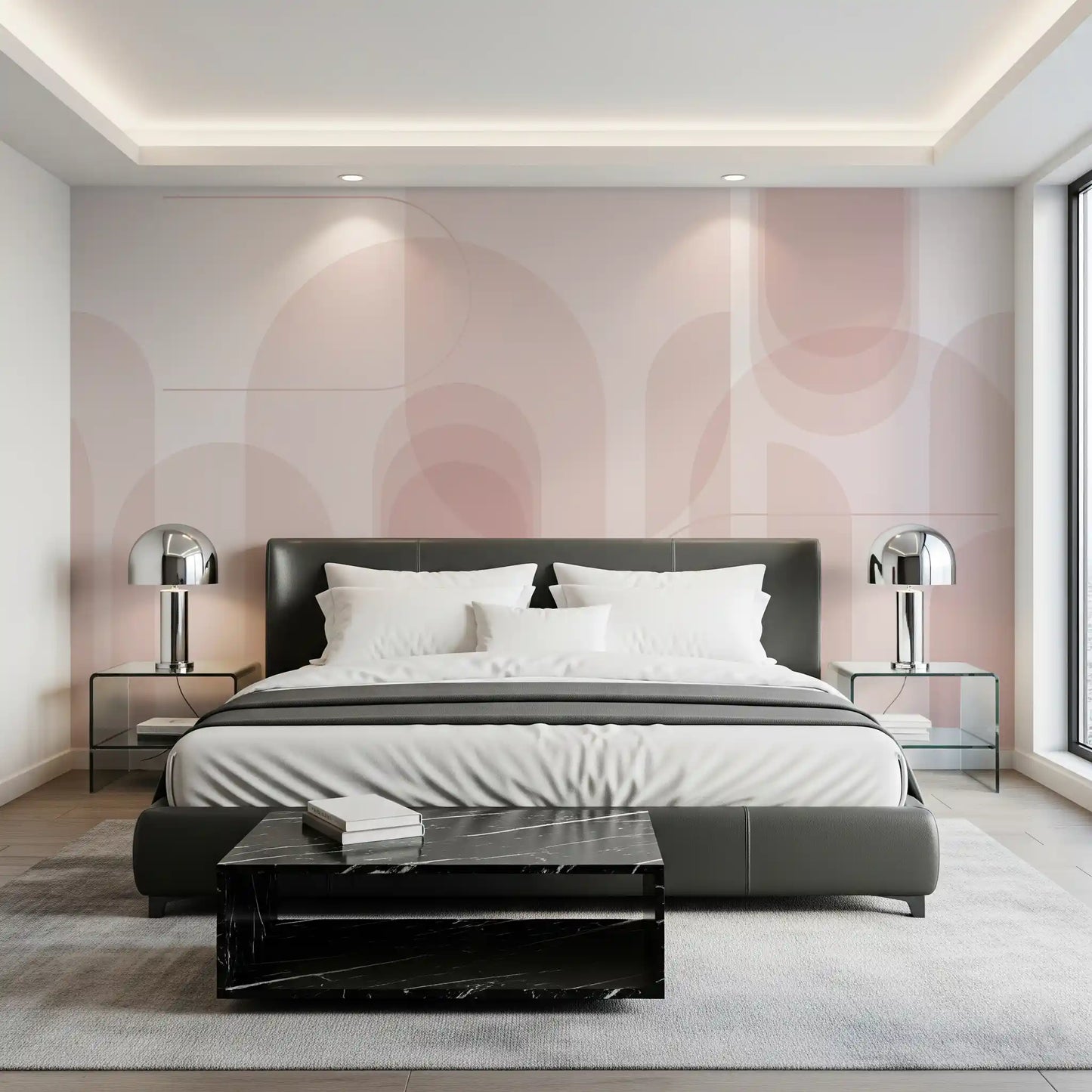 Blush Arc Flow Wall Mural